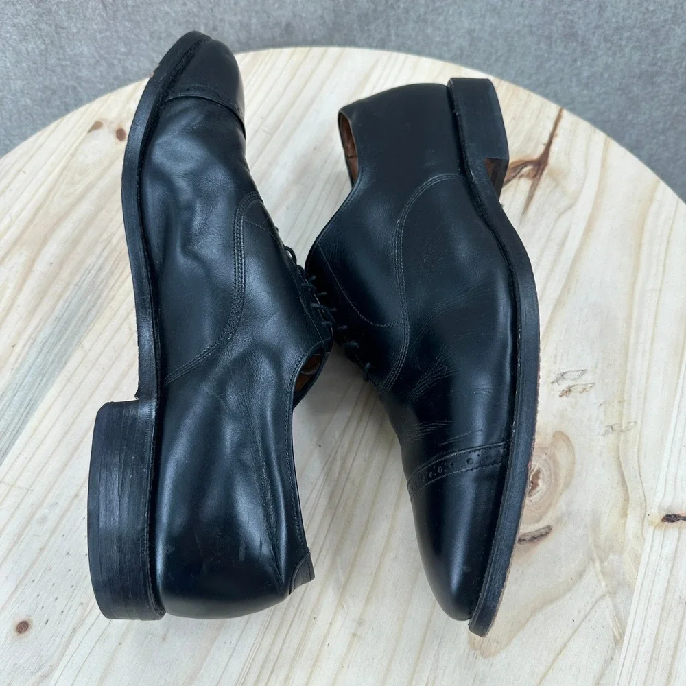 Allen Edmonds Oxford Shoes 13 B Black Fifth Avenue 5705 Cap-Toe Road Warriors